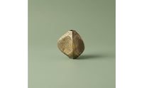 Golden Geometric Vase Artistic Design Diamond-Shaped Vase Metal Home Decor for Desk
