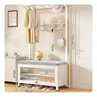 Hall Tree with Shoe Storage Rustproof Home Furniture Waterproof for Apartment