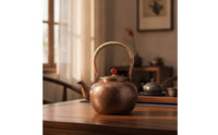 Copper Teapot with Strainer Compact Hammered Copper Tea Kettle Practical Cookware for Home Kitchen