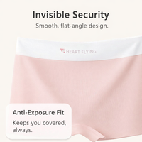 Women's Boxers Underwear with Ice Silk Cooling Material for Summer, High Waist Breathable Shorts for Under Skirts and Dresses