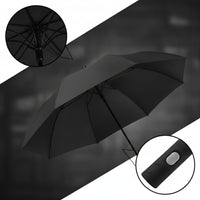 Large Canopy Long-Handle Umbrella Business-Style Automatic Umbrella Reinforced Lightweight for Professionals, Commuters, Couples, Commute, Travel