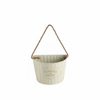 Vintage Wall Planter Detachable Hook Wall Mounted Metal Planter Pot Vintage Iron Hanging Bucket for Gardeners, Balcony