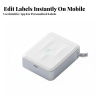 Inkless Printing Handheld Thermal Labeler Customizable Labels Portable Thermal Printer APP Controlled Price Label Machine Bluetooth Connectivity for Shop Owners, Supermarket Employees, Retail Shop, Small Business, Warehouse, Kitchen