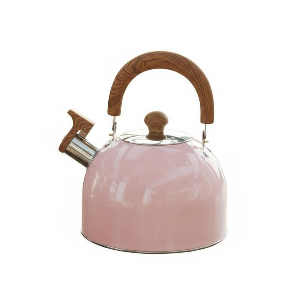 2.5 L Whistling Tea Kettle Suitable for All Stovetops Stainless Steel Water Kettle Cream Water Boiler Minimalist Design