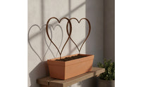 2 Pieces Weathered Heart Garden Stake Rusted Rust Heart Garden Stake Yard Art Weathered Rustic for Gardeners, Flower Beds, Lawn