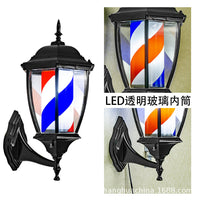 Wall-Mounted LED Barber Pole Light, 40cm, US Plug