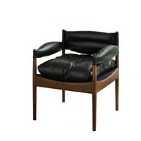 Danish Design Wooden Expedition Chair durable Wood Frame Upholstered Accent Armchair Vintage design Single Sofa Retro Aesthetic for Interior Designers, Homeowners, Readers, Living Room, Lounge Area, perusing corner, Home Office