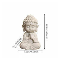 Meditating Buddha Statue Tranquil Decorative Rock-Look Buddha Sculpture Weather Resistant Garden Ornament for Stretching Exercises Practitioners