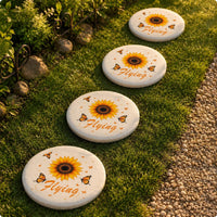 4 Pieces Round Stepping Stones Outdoor Round Stepping Stone Weather Resistant