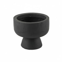 Wooden Decorative Vase Vertical Groove Design Wooden Vase Home Decor for Living Room