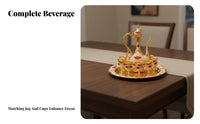8 Pieces Vintage Metal Drinks Set Decorative European Design Vintage Drink Set Home Decoration for Wedding, Party