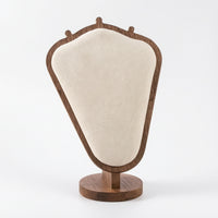 Spiral-shapedShaped Jewelry Display Stand with Wooden Base Padded Necklace Organizer Upright Necklace Display Stand Soft Mat for Jewelers, Live-Stream Presentations