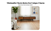 Vintage Television Cabinet Multi-Functional Wooden Storage Console with Drawers Wood Sideboard Cabinet for Interior Design Enthusiasts, Homeowners