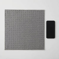 Microfibre Cloth and Waffle Weave Dishcloth, Professional Tea Towels for Kitchen and Glass, High Absorbency Non-shedding Cleaning Cloth, Gray