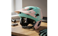 Mountain Bike Helmet with Visor Impact-Absorbing Opencycle Helmet Secure Fit for Cyclists, Downhill Riding