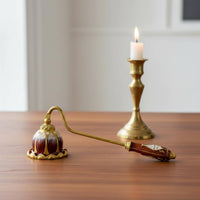 Candle Wick Dipper Ornate Design Decorative Candle Wick Dipper Home Decoration Heat-Resistant Electroplated Finish for Spa