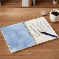 B5/A5 Chinese Style Coil Notebook with Thickened Lined Pages