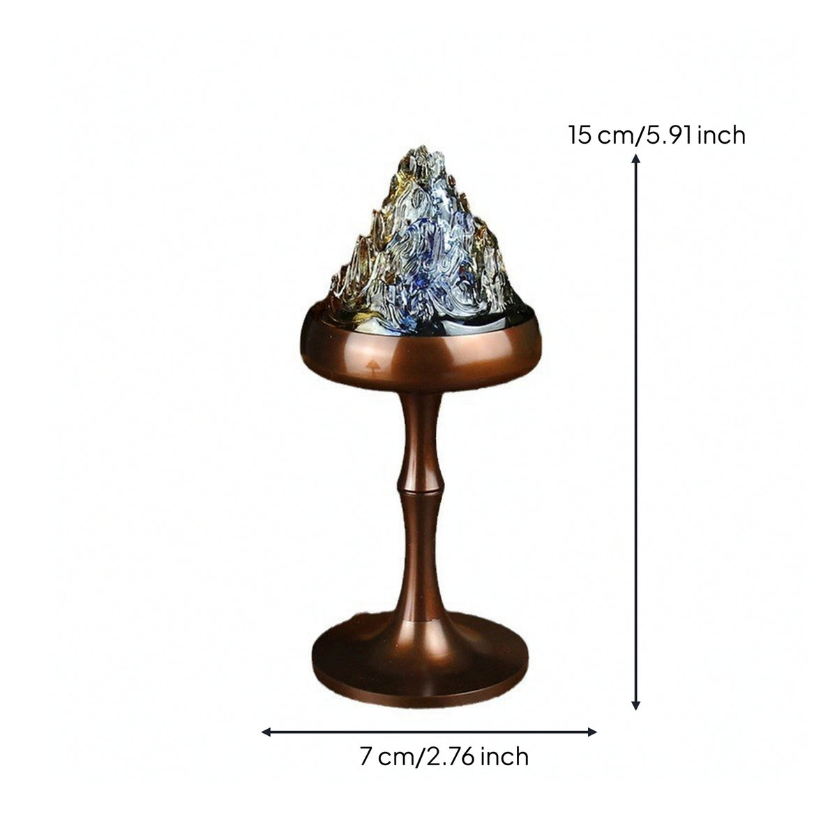 Mountain Incense Burner Decorative Incense Holder with Stand Translucent Decor for Study
