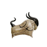 Glass Bovine Tabletop Bull Ornament Artistic Sculpture for Office, Bookshelf