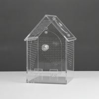 Escape-Proof Reptile Enclosure with Feeding Hatch Clear Reptile Enclosure Transparent Acrylic Terrarium Well-Ventilated for Hobbyists, Home Office
