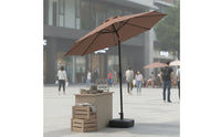 Center-Pole Umbrella Rain-Resistant Umbrella with Crank Handle Large for Guesthouse Owners, Market Vendors, Patio, Courtyard, Beach