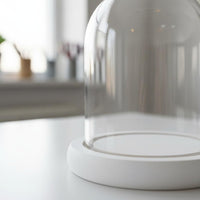 Preserved Flower Dome High Clearness Dome Jar with Base Desktop Dome Jar Decorative Illuminated Brightness Cloche Perfect Gift