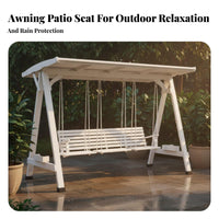 Solid Wood Construction Wooden A-Shaped Frame Swing Anti A-Shaped Frame Hanging Bench Set Heavy Duty Outdoor Furniture High Weight Capacity for Children, Homeowners, Courtyard, Garden, Balcony, Backyard