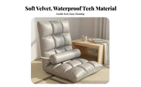Multifunctional Foldable Lazy Sofa Ergonomic Design Folding Lazy Sofa Removable Washable Cover Single Person Reclining Chair Sturdy Frame for Students, Young Adults, Gamers, Dorm Room, Bay Window, Bedroom, Small Areas