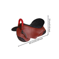 Leather Saddle Padded Doubleequestrian Saddle Balanced for Equestrians