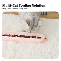 Proof Long Cat Food Bowl Easy to Clean Multiple Cat Food Bowl Long-Lasting for Pet Shelters, Cattery, Indoors, Indoor