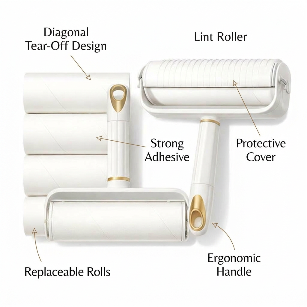 Roller Refills Sheets for Pet Hair Remover, Extra Sticky Roller Pet Hair, Pet Hair Remover Sticky Rolls, Cat Refills Sheets, Cleaning Paper Rolls
