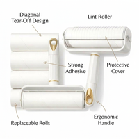 Roller Refills Sheets for Pet Hair Remover, Extra Sticky Roller Pet Hair, Pet Hair Remover Sticky Rolls, Cat Refills Sheets, Cleaning Paper Rolls