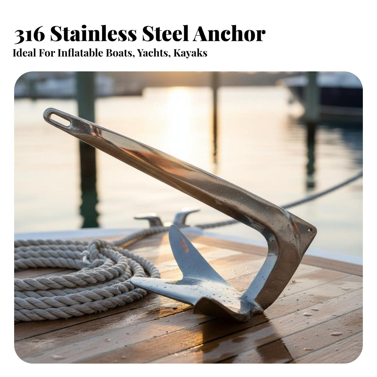 4-Prong Boat Anchor Foldable Design 4-Prong Folding Anchor Oceanic Hardware Space-Saving Storage for Catch Ing, Lakes