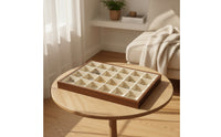 Jewelry Tray with Compartments Multi-Compartment Jewelry Tray Wooden Organizer Box Rectangular Slimline for Collectors