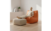 Lightweight Sofa Chair Ergonomic Single Person Floor Lounger Wear-Resistant Textile Frameless Foam Couch for Students, Bedroom, Living Room, Balcony, Reading Nook