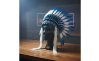 Large Colorful Feather Headdress Handmade Feather Headdress Battle Headdress Headpiece Lightweight Headwear Adjustable Fit