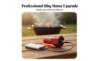 Power Bank Compatible Electric Barbecue Rotisserie Drive Low Noise USB Powered Grill Rotator High Rotational Force for Camping, Backyard