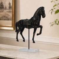 Horse Sculpture Freestanding Horse Statue Decorative Sculpture with Base for Office