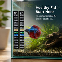 Aquarium Thermometer Sticker Digital LCD Display Water Temperature Gauge High Precision Color Changing Sensor