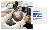Steering Wheel Cover for Wuling Hongguang Mini EV, Macaron Panda Ears, Four Seasons, Anti-Slip Leather, Universal Decor