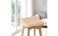 Curved Wooden Sauna Headrest Slatted Sauna Headrest Ergonomic Head Pillow Natural for Steam Room
