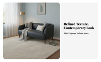 Space-Saving space-efficient Two-Seater Sofa Minimalist Design Loveseat durable Wood Legs Couch for Apartment Dwellers, Shop Owners, duos, Small Spaces, Living Room, Bedroom, Reception Area