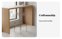 Nordic design Clear Acrylic High Stool Bar Height Transparent invisible Stool Foldable Folding Seat Minimalist Aesthetic for Interior Designers, Apartment Dwellers, Kitchen Island, Countertop, Small Spaces, Dining Room