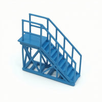 HO Scale Model Stair DIY Railway Diorama Walkway Model Stair with Railing 3D Printed Scenery Kit Unpainted