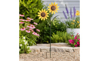 Unique Blossom Stake with Two Heads Decorative Blossom Garden Stake Whimsical Vibrant for Lawn