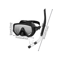 Crystal Clear Semi Dry Snorkel Mask Easy Breathing Adult Swim Mask with Snorkel Wide View Water Sports Gear Tempered Glass for Adults, Snorkeling, Swimming, Diving