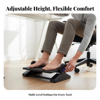 Improves Posture Adjustable Under-Desk Footrest Non-Slip Surface Massaging Foot Platform Sturdy Construction Erand Proceednomic Aid Portable for Students, Children, Distant Workers, Study Room, Home, Gaming, Travel