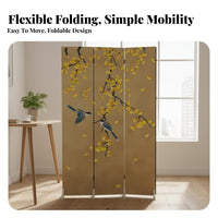 Chinese Aesthetic Multi-Panel Folding Screen Foldable Design 4-Panel Folding Divider Movable Room Partition Portable for Apartment Dwellers, Screenice Workers, Business Owners, Bedroom, Entrance Hall, Restaurant, Visual Background