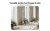 Sturdy and Long-Lasting Wedding Arch Stand Easy to Install Iron Art Arch Frame Stable Base Arched Windowpane Screen Reusable for Party Hosts, Photographers, Venue Managers, Weddings, Ceremonies, Stage Background, Photo Shoots