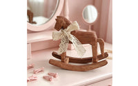 Rocking Horse Figurine Decorative Wooden Rocking Horse Rustic Table Decoration for Infants, Photo Photography